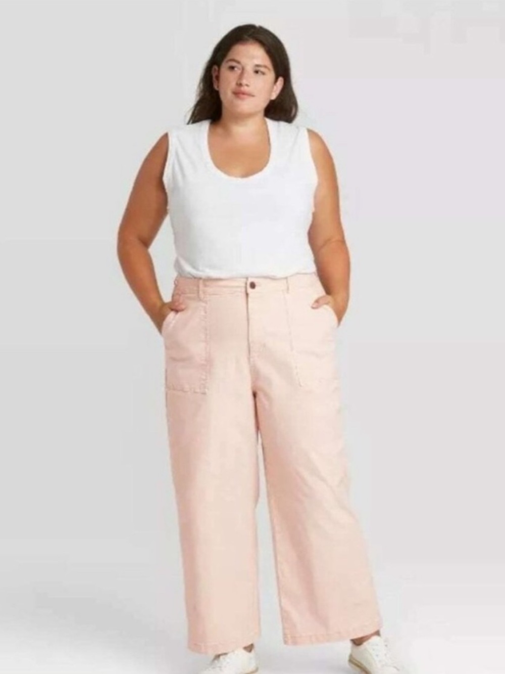 Universal Thread Wide Leg Ankle Pink Jeans Size 12